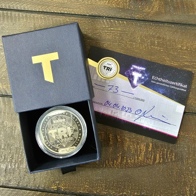 Trillant Coin mit Echtheitszertifikat